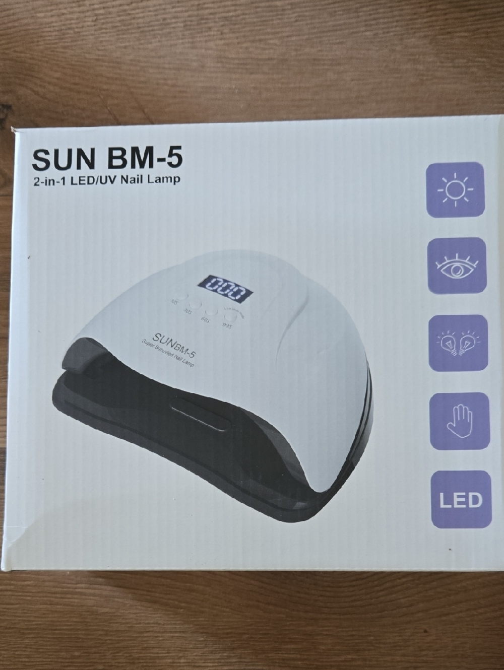 SUN BM-5 LED/UV Nail Lamp - White & Black